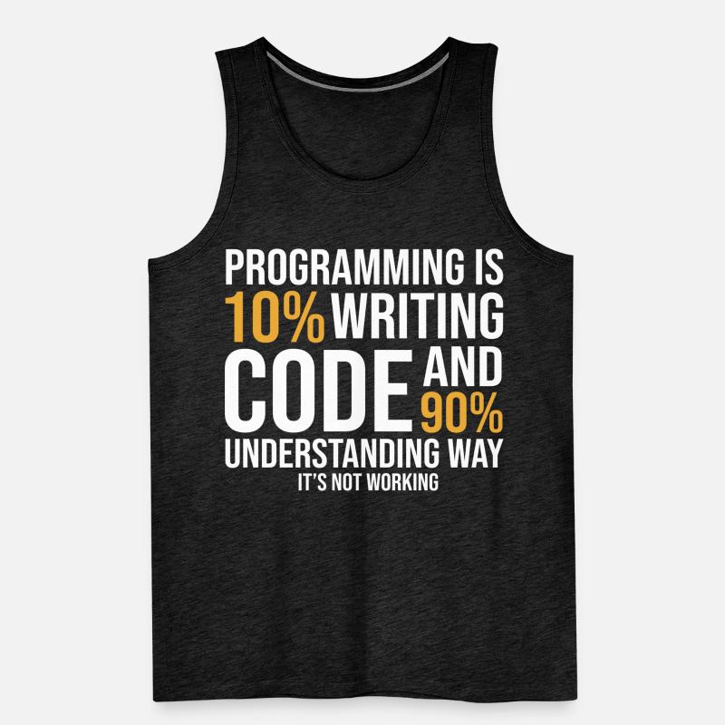 Programming Quote Saying Pun Joke Männer Premium Bio Tank Top
