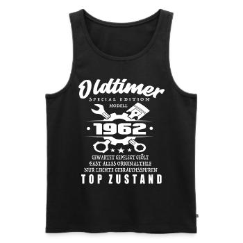 Oldtimer Special Edition Modell 1962 - Männer Premium Bio Tank Top - Schwarz - Vorne - Michal (187cm)