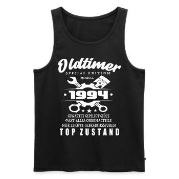 Oldtimer Special Edition Modell 1994 - Männer Premium Bio Tank Top - Schwarz - Vorne - AI Model Male 178 light (178cm)