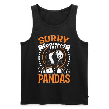 Panda Lover Panda Ours Cadeau - Débardeur bio Premium Homme - noir - Devant - Michal (187cm)