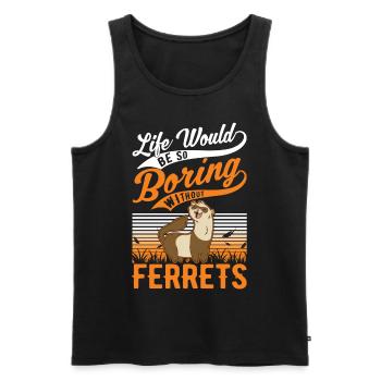 Ferret lover Ferret Gift - Men's Premium Organic Tank Top - black - Front - Michal (187cm)