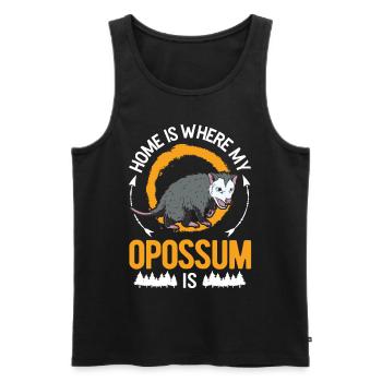 Zuhause is wo mein Opossum ist Possum - Männer Premium Bio Tank Top - Schwarz - Vorne - Michal (187cm)
