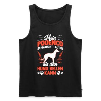 Podenco schnarcht lauter spanischer Podenco - Männer Premium Bio Tank Top - Schwarz - Vorne - AI Model Male 178 light (178cm)