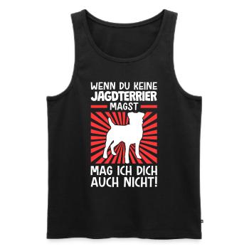Wenn du Jagdterrier nicht magst Jagdterrier - Männer Premium Bio Tank Top - Schwarz - Vorne - AI Model Male 178 light (178cm)