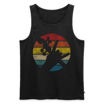 Violin Violinist Retro Vintage - Männer Premium Bio Tank Top - Schwarz - Vorne - Michal (187cm)
