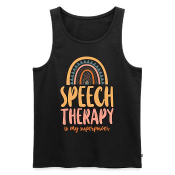 Speech Therapist Therapy Assistant - Männer Premium Bio Tank Top - Schwarz - Vorne - Michal (187cm)