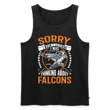 Falke Falkner Turmfalke Falknerei Falkner - Männer Premium Bio Tank Top - Schwarz - Vorne - AI Model Male 178 light (178cm)