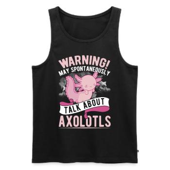 Axolotl Cadeau Amphibien à queue - Débardeur bio Premium Homme - noir - Devant - Michal (187cm)
