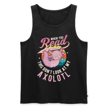 Axolotl Geschenk Schwanzlurch Axolotl - Männer Premium Bio Tank Top - Schwarz - Vorne - AI Model Male 178 light (178cm)