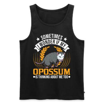 Opossum Cadeau Marsupial Opossum - Débardeur bio Premium Homme - noir - Devant - Michal (187cm)