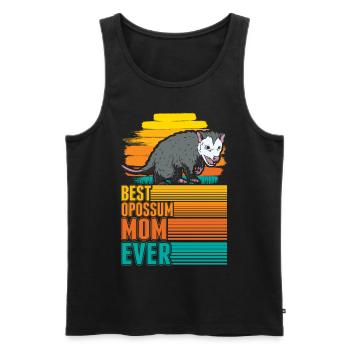 Best Opossum Mom Ever Opossum Mama Beutelratte - Männer Premium Bio Tank Top - Schwarz - Vorne - Michal (187cm)