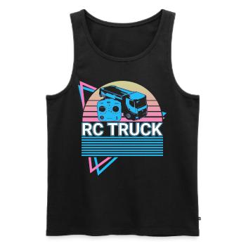 Rc Truck Retro - Men's Premium Organic Tank Top - black - Front - Michal (187cm)