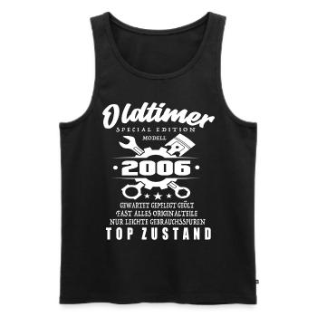 Oldtimer Special Edition Modell 2006 - Männer Premium Bio Tank Top - Schwarz - Vorne - Michal (187cm)