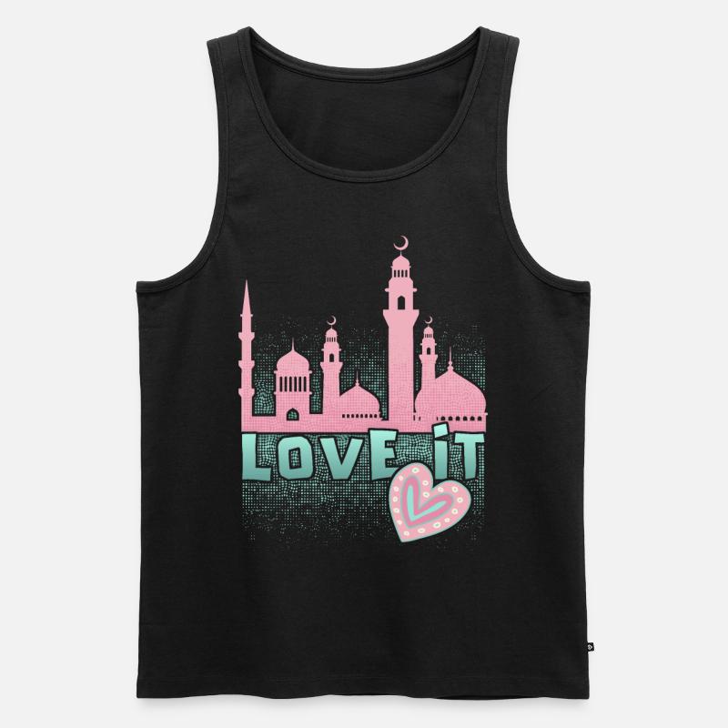Islamischer Glaube, Moschee Spruch, Ramadan - Männer Premium Bio Tank Top - Schwarz