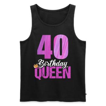 40 years old 40 birthday Birthday Queen - Men's Premium Organic Tank Top - black - Front - Michal (187cm)