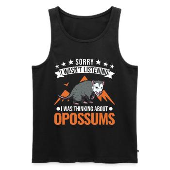 Opossum Cadeau Marsupial Opossum - Débardeur bio Premium Homme - noir - Devant - Michal (187cm)