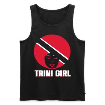 Trinidad and Tobago Girl - Men's Premium Organic Tank Top - black - Front - AI Model Male 178 light (178cm)