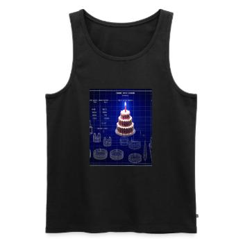 Cake Blueprint Pastry Chef Cake Baking - Men's Premium Organic Tank Top - black - Front - Michal (187cm)