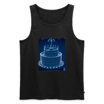 Cake Blueprint Pastry Chef Cake Baking - Men's Premium Organic Tank Top - black - Front - Michal (187cm)