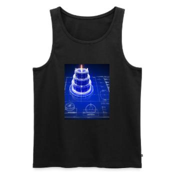 Cake Blueprint Pastry Chef Cake Baking - Men's Premium Organic Tank Top - black - Front - Michal (187cm)
