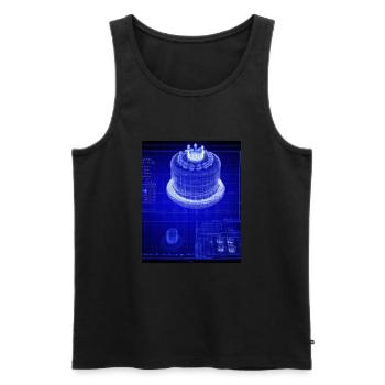 Cake Blueprint Pastry Chef Cake Baking - Men's Premium Organic Tank Top - black - Front - Michal (187cm)