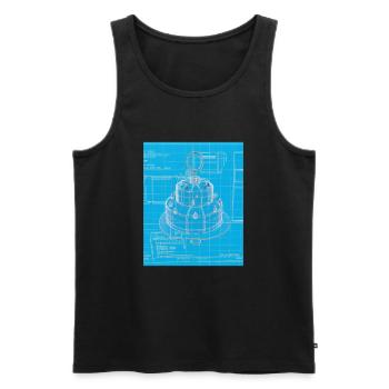 Cake Blueprint Pastry Chef Cake Baking - Men's Premium Organic Tank Top - black - Front - Michal (187cm)