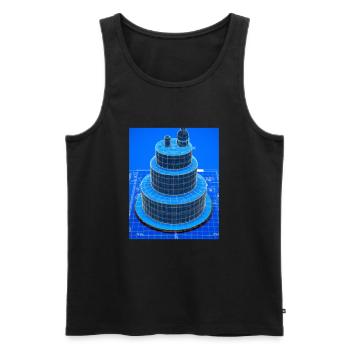Cake Blueprint Pastry Chef Cake Baking - Men's Premium Organic Tank Top - black - Front - Michal (187cm)
