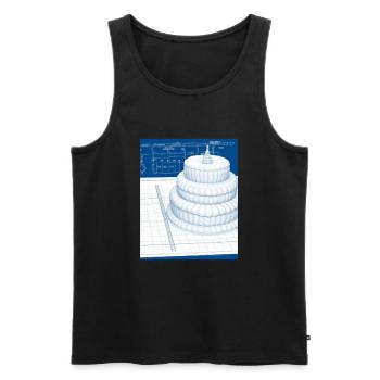 Cake Blueprint Pastry Chef Cake Baking - Men's Premium Organic Tank Top - black - Front - Michal (187cm)
