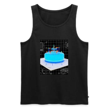 Cake Blueprint Pastry Chef Cake Baking - Men's Premium Organic Tank Top - black - Front - Michal (187cm)