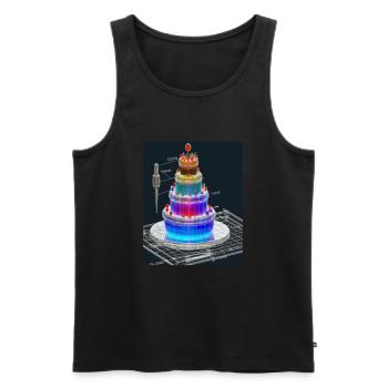 Cake Blueprint Pastry Chef Cake Baking - Men's Premium Organic Tank Top - black - Front - Michal (187cm)
