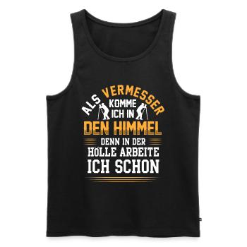 Vermessungstechniker arbeiten in der Hölle - Männer Premium Bio Tank Top - Schwarz - Vorne - Michal (187cm)