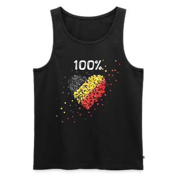 Belgium flag Belgium Belgium Flag Belgium fan - Men's Premium Organic Tank Top - black - Front - AI Model Male 178 light (178cm)