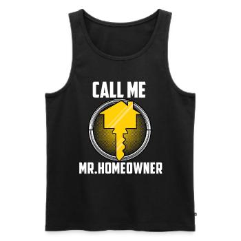 Mr. Homeowner - Männer Premium Bio Tank Top - Schwarz - Vorne - Michal (187cm)