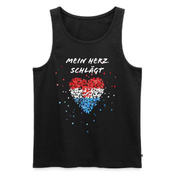 Croatia Hrvatska heartbeat flag flag Croatian - Men's Premium Organic Tank Top - black - Front - Michal (187cm)