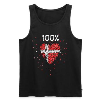 Denmark Denmark Denmark Danish flag - Men's Premium Organic Tank Top - black - Front - AI Model Male 178 light (178cm)