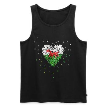 Pays de Galles Pays de Galles Drapeau Pays de Galles Drapeau Walesfan de sport - Débardeur bio Premium Homme - noir - Devant - AI Model Male 178 light (178cm)