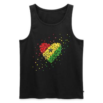 Ghana Ghana Flag GhanaFlag Ghanese Ghanesin - Débardeur bio Premium Homme - noir - Devant - Michal (187cm)