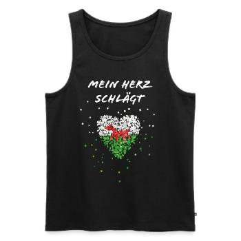 Wales Heartbeat Wales Flag Wales Flag Flag - Men's Premium Organic Tank Top - charcoal grey - Front - Alexander (188cm)