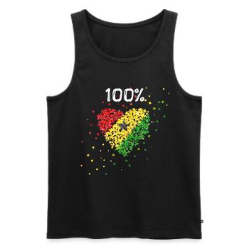 Ghana Afrika Ghanaflagge Ghanafahne Ghanafan - Männer Premium Bio Tank Top - Schwarz - Vorne - Michal (187cm)