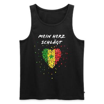 Sénégal Sénégal drapeau Sénégal fan de flag football - Débardeur bio Premium Homme - noir - Devant - AI Model Male 178 light (178cm)