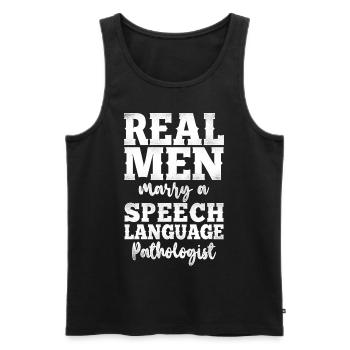 Speech Therapist Therapy Assistant - Männer Premium Bio Tank Top - Schwarz - Vorne - AI Model Male 178 light (178cm)