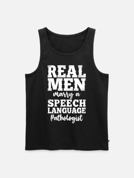 Speech Therapist Therapy Assistant - Men's Premium Organic Tank Top - black