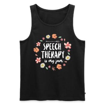 Speech Therapist Therapy Assistant - Men's Premium Organic Tank Top - black - Front - Michal (187cm)