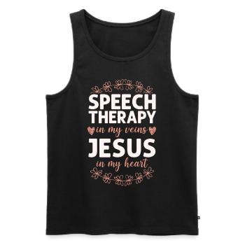 Speech Therapist Therapy Assistant - Männer Premium Bio Tank Top - Schwarz - Vorne - AI Model Male 178 light (178cm)