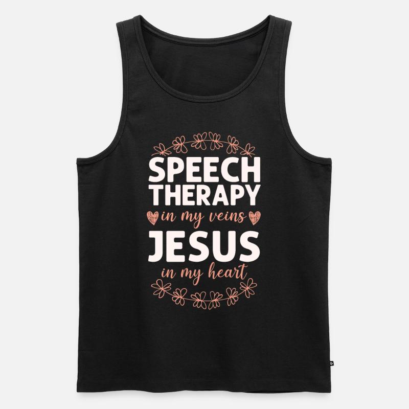 Speech Therapist Therapy Assistant - Männer Premium Bio Tank Top - Schwarz