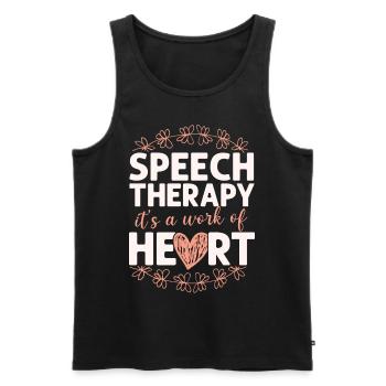 Speech Therapist Therapy Assistant - Men's Premium Organic Tank Top - black - Front - Michal (187cm)