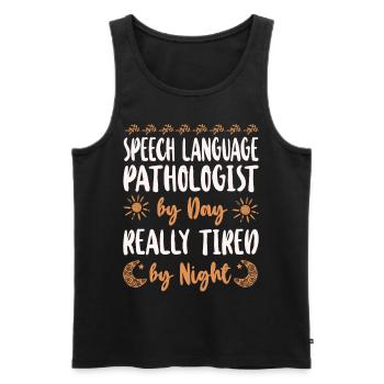 Speech Therapist Therapy Assistant - Männer Premium Bio Tank Top - Schwarz - Vorne - Michal (187cm)