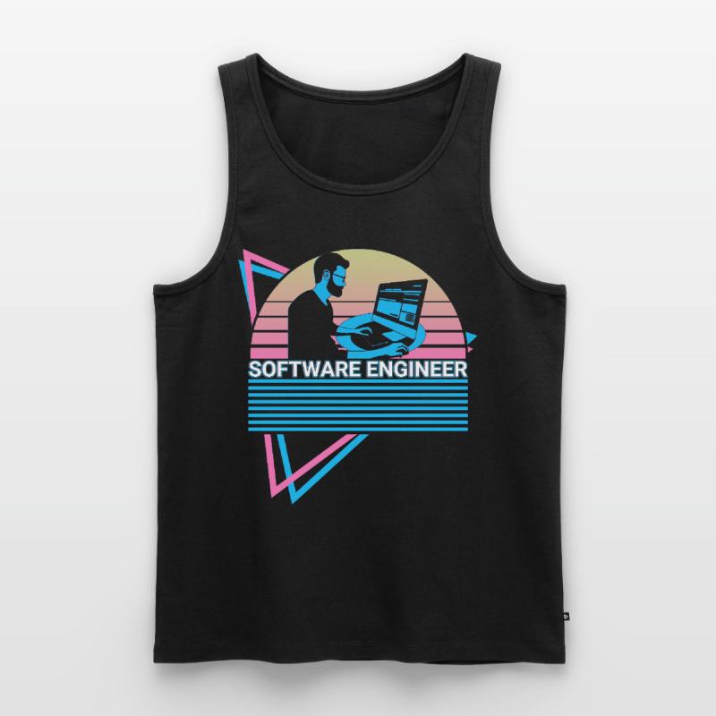 Software Engineer Software Engineering Retro Men's Premium Organic Tank Top