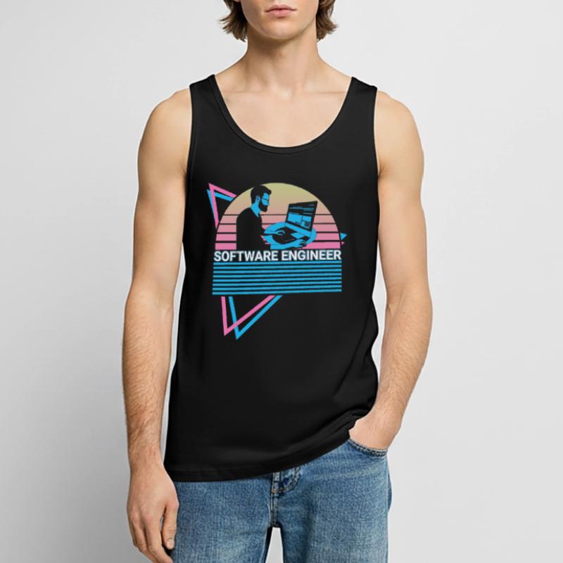 Software Engineer Software Engineering Retro Men's Premium Organic Tank Top