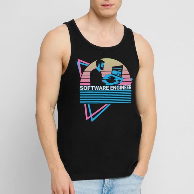 Software Engineer Software Engineering Retro Men's Premium Organic Tank Top